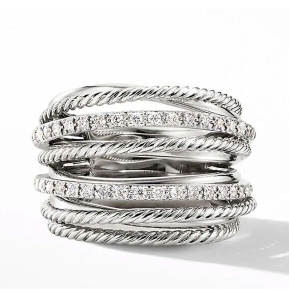 BELLA STERLING SILVER BRIDAL ENGAGEMENT SET RING